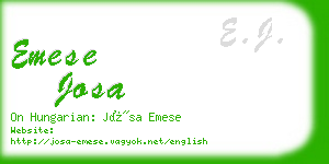 emese josa business card